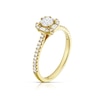 Thumbnail Image 1 of 18ct Yellow Gold 0.50ct Diamond Cushion Shape Halo Ring
