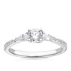 Thumbnail Image 0 of 18ct White Gold & Platinum 0.66ct Diamond Round & Pear Cut Solitaire Ring