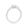 Thumbnail Image 2 of 18ct White Gold & Platinum 0.66ct Diamond Round & Pear Cut Solitaire Ring