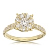 Thumbnail Image 0 of 18ct Yellow Gold 1ct Diamond Round Halo Cluster Ring