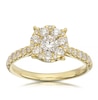 Thumbnail Image 1 of 18ct Yellow Gold 1ct Diamond Round Halo Cluster Ring