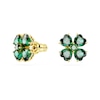 Thumbnail Image 2 of Swarovski Idyllia Gold Tone & Green Crystal Clover Stud Earrings