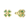 Thumbnail Image 4 of Swarovski Idyllia Gold Tone & Green Crystal Clover Stud Earrings