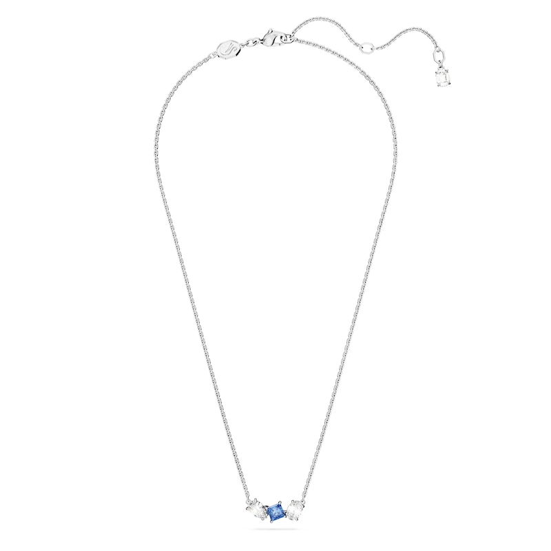 Main Image 2 of Swarovski Mesmera Silver Tone & Blue Crystal Pendant Necklace