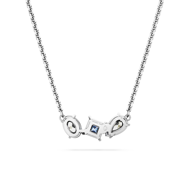 Main Image 4 of Swarovski Mesmera Silver Tone & Blue Crystal Pendant Necklace