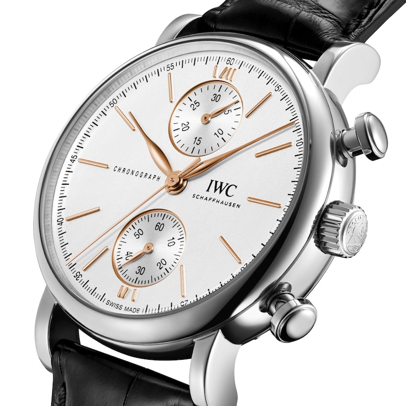 Main Image 3 of IWC Portofino Men's White Dial & Black Alligator Leather Strap Watch