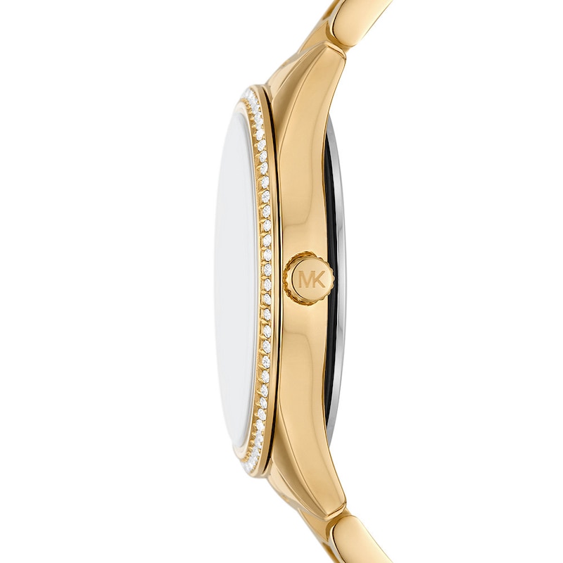 Michael Kors Lauryn Ladies' Green Dial & Gold-Tone Bracelet Watch