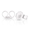 Thumbnail Image 1 of Platinum 1ct Diamond Cushion Shape Cluster Stud Earrings