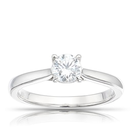 White gold solitaire engagement ring
