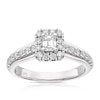 Thumbnail Image 0 of Vera Wang Platinum 0.69ct Emerald Cut Diamond  Halo Ring