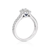 Thumbnail Image 2 of Vera Wang Platinum 0.69ct Emerald Cut Diamond  Halo Ring