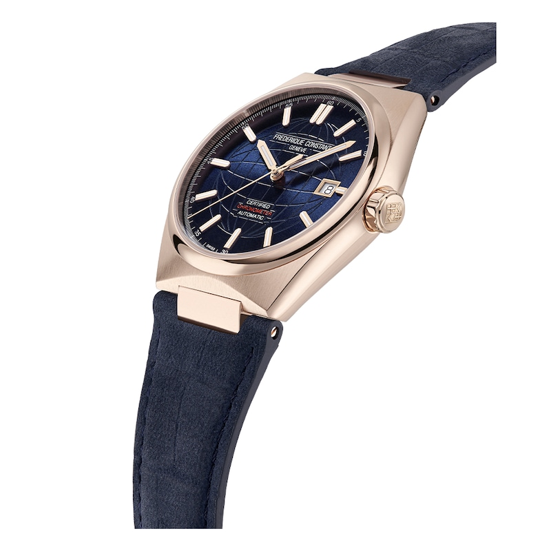 Frederique Constant Highlife Men's Blue Calf Leather Strap Watch