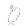 Thumbnail Image 2 of Platinum 1ct Diamond Oval Cut Solitaire Ring