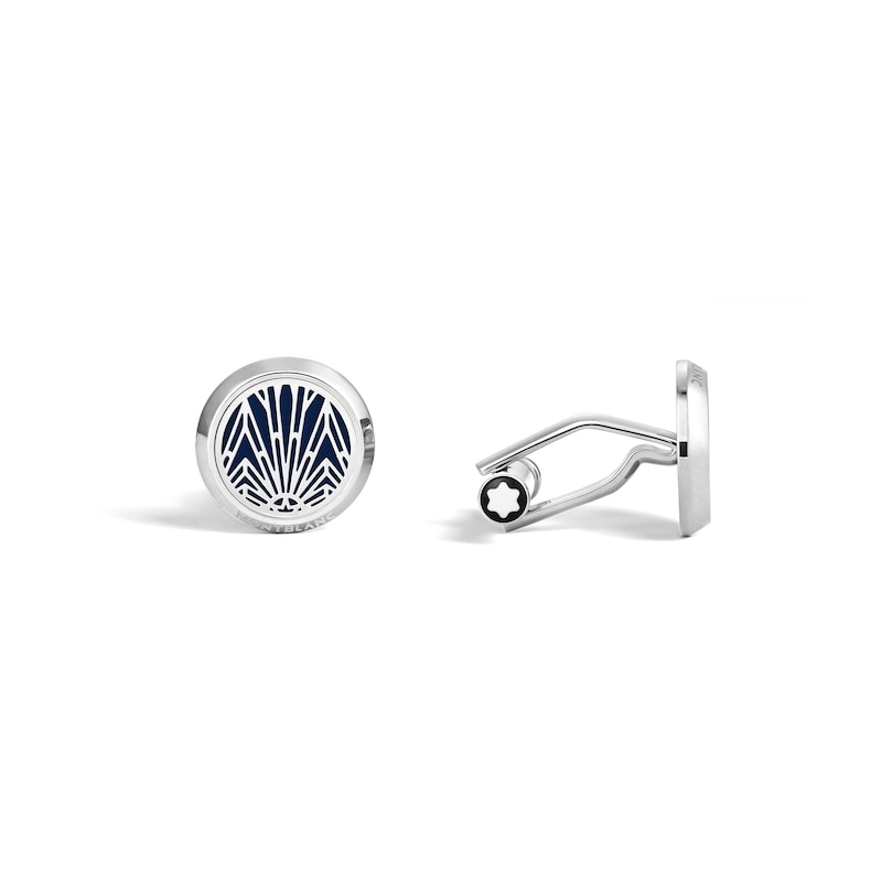 Main Image 1 of Montblanc Meisterstück The Origin Collection Stainless Steel & Blue Cufflinks