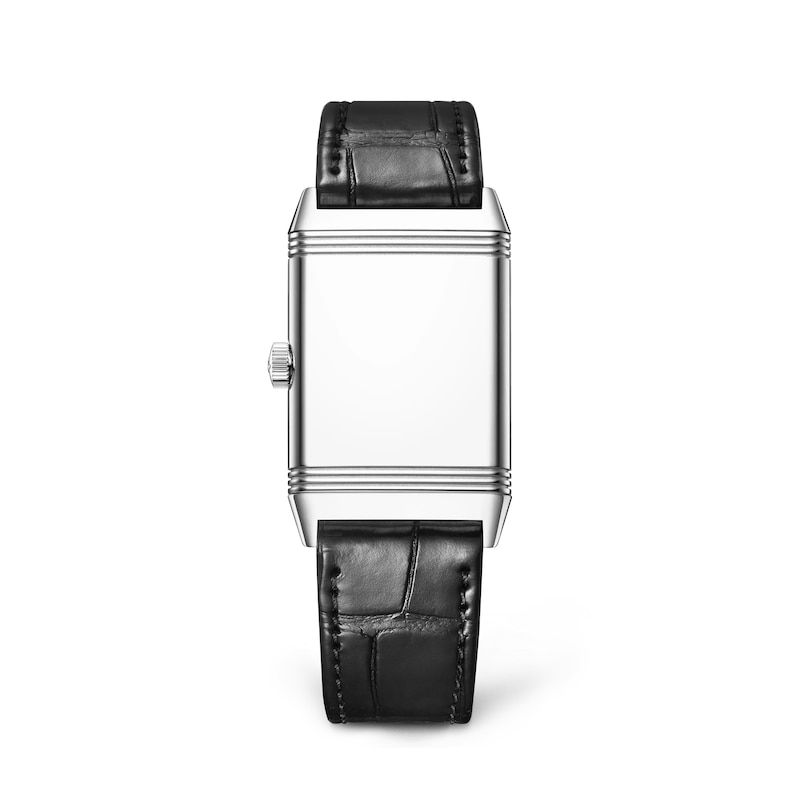 Main Image 2 of Jaeger-LeCoultre Reverso Classic Ladies' Silver Dial & Black Alligator Leather Watch