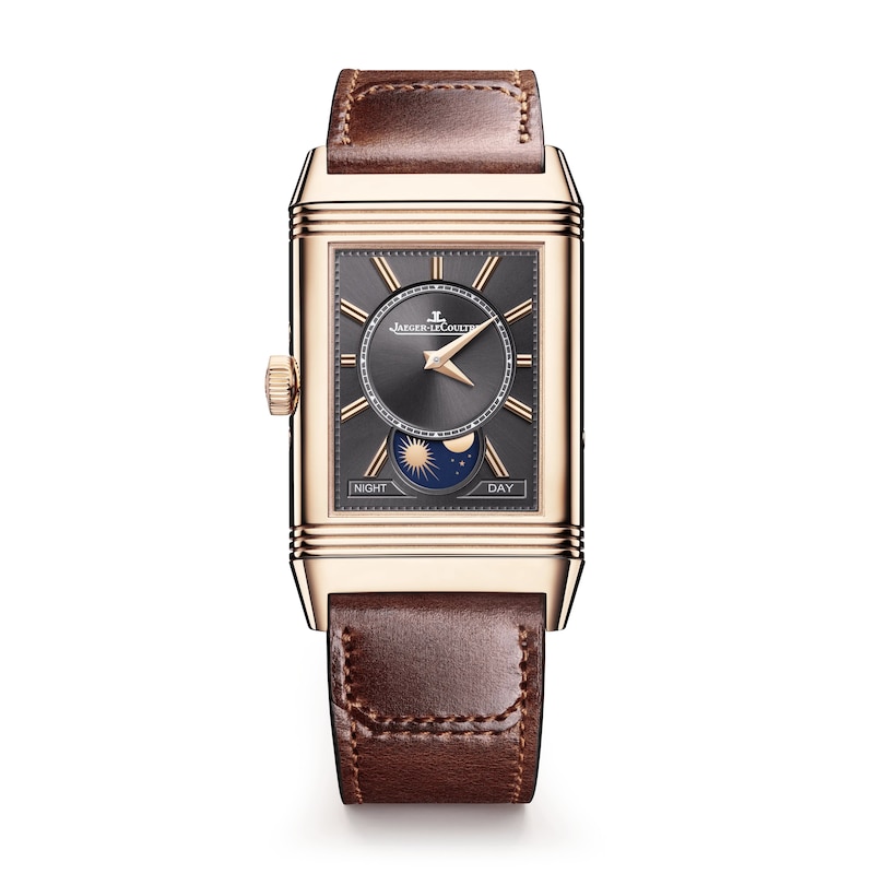 Jaeger-LeCoultre Reverso Tribute Men's Brown Calfskin Leather Strap Watch