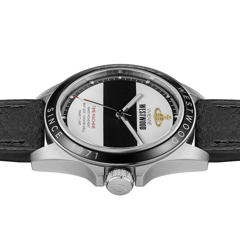 Main Image 2 of Vivienne Westwood Men's Monochrome Leather Strap Watch