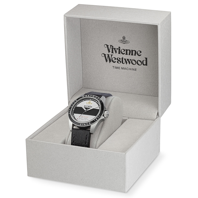 Main Image 6 of Vivienne Westwood Men's Monochrome Leather Strap Watch