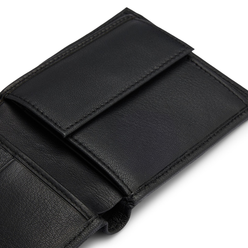 Main Image 4 of BOSS Embossed-Logo Black Grained Leather Wallet