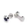 Thumbnail Image 1 of BOSS Simony Blue Enamel Insert & Etched Logo Cufflinks