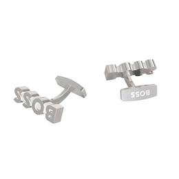 BOSS Men's Silver Tone Brass Cufflinks