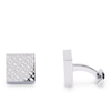 Thumbnail Image 2 of BOSS Square Brass Engraved Monogram Cufflinks