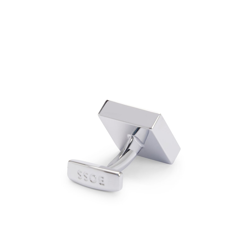 Main Image 4 of BOSS Square Brass Engraved Monogram Cufflinks