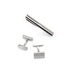 Thumbnail Image 2 of BOSS B-Logo Silver Tone Brass Cufflinks & Tie Clip Set