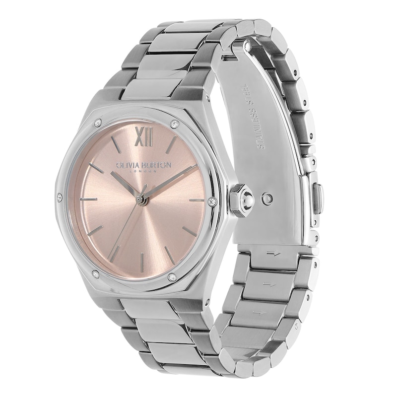 Olivia Burton Sports Luxe Hexa Ladies' Blush Pink & Stainless Steel Bracelet Watch
