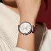 Thumbnail Image 4 of Olivia Burton Signature Minima Bee T-Bar White Dial & Red Leather Watch