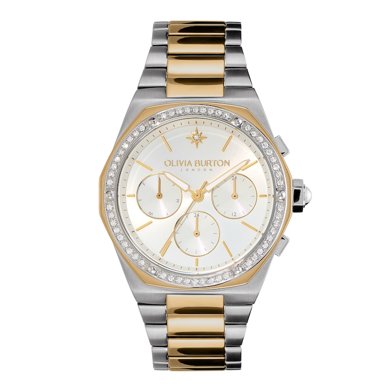 Olivia Burton Sports Luxe Hexa Ladies' Multifuction Two-Tone Stainless Steel Watch
