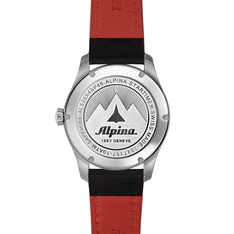Alpina Startimer Men's Steel Case & Dark Brown Leather Strap Watch