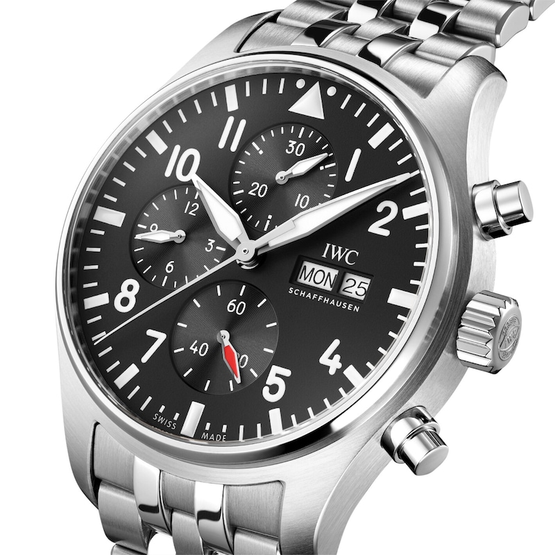 IWC Pilot’s Watches Men's Black Dial & Stainless Steel Watch