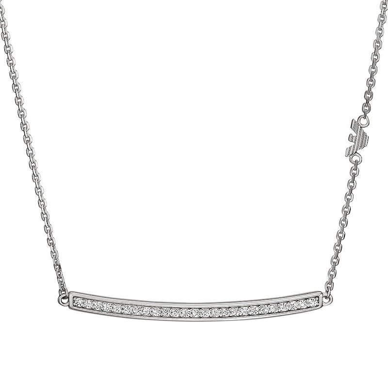 Main Image 2 of Emporio Armani ID Sterling Silver Cubic Zirconia Necklace