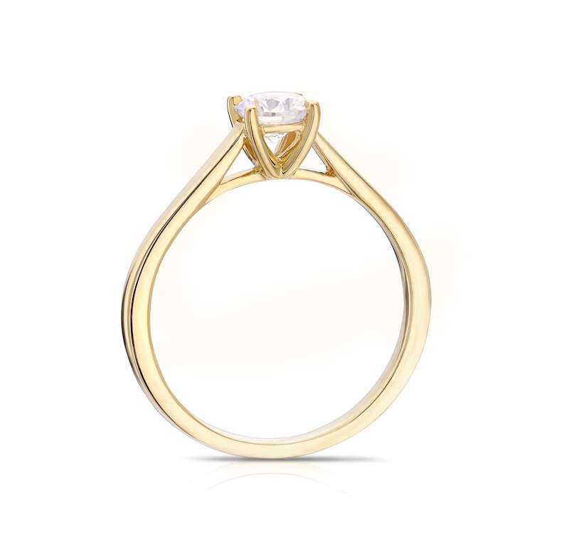 18ct Yellow Gold 0.50ct Diamond Round Cut Solitaire Ring