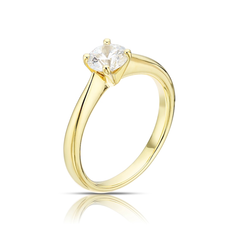 Origin 18ct Yellow Gold 0.70ct Diamond Round Cut Solitaire Ring