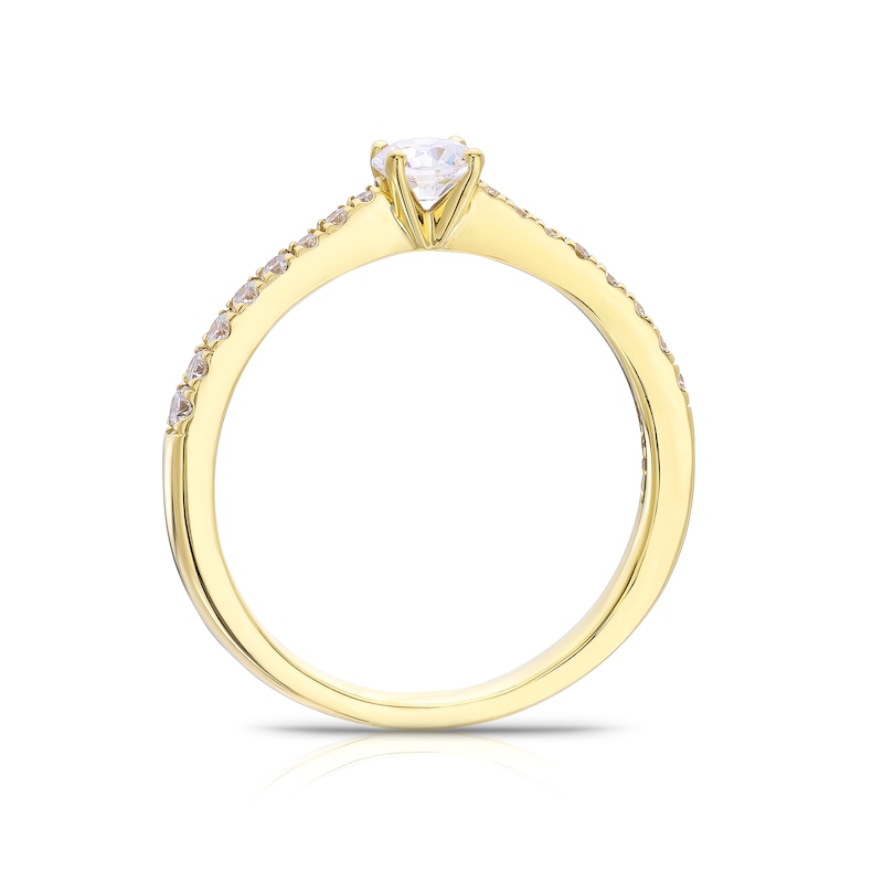 Origin 18ct Yellow Gold 0.50ct Total Diamond Round Cut Solitaire Ring