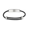 Thumbnail Image 3 of Gucci Tag Sterling Silver Logo & Black Leather Adjustable Bracelet