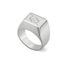 Thumbnail Image 0 of Gucci Tag Sterling Silver Engraved Logo & Square Ring Size N-O