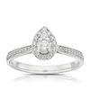 Thumbnail Image 0 of 9ct White Gold 0.33ct Diamond Pear Shape Halo Ring