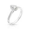 Thumbnail Image 1 of 9ct White Gold 0.33ct Diamond Pear Shape Halo Ring