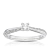 Thumbnail Image 0 of 9ct White Gold 0.25ct Diamond Shoulder Detail Solitaire Ring