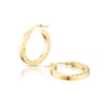 Thumbnail Image 1 of 9ct Yellow Gold 15mm Diamond Cut Edge Hoop Earrings