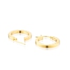 Thumbnail Image 1 of 9ct Yellow Gold 15mm Diamond Cut Edge Hoop Earrings