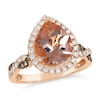Thumbnail Image 0 of Le Vian 14ct Rose Gold Peach Morganite & 0.37ct Diamond Pear Shape Ring