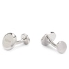 Thumbnail Image 1 of BOSS B-Logo Round Polished Silver Tone Cufflinks