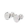 Thumbnail Image 2 of BOSS B-Logo Round Polished Silver Tone Cufflinks