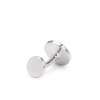 Thumbnail Image 3 of BOSS B-Logo Round Polished Silver Tone Cufflinks