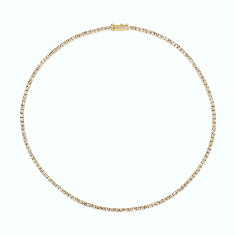 Main Image 1 of Le Vian 14ct Yellow Gold & 5.25ct Diamond Tennis Necklace