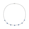 Thumbnail Image 0 of Le Vian Couture 18ct White Gold Blue Sapphire & 5.38ct Diamond Necklace